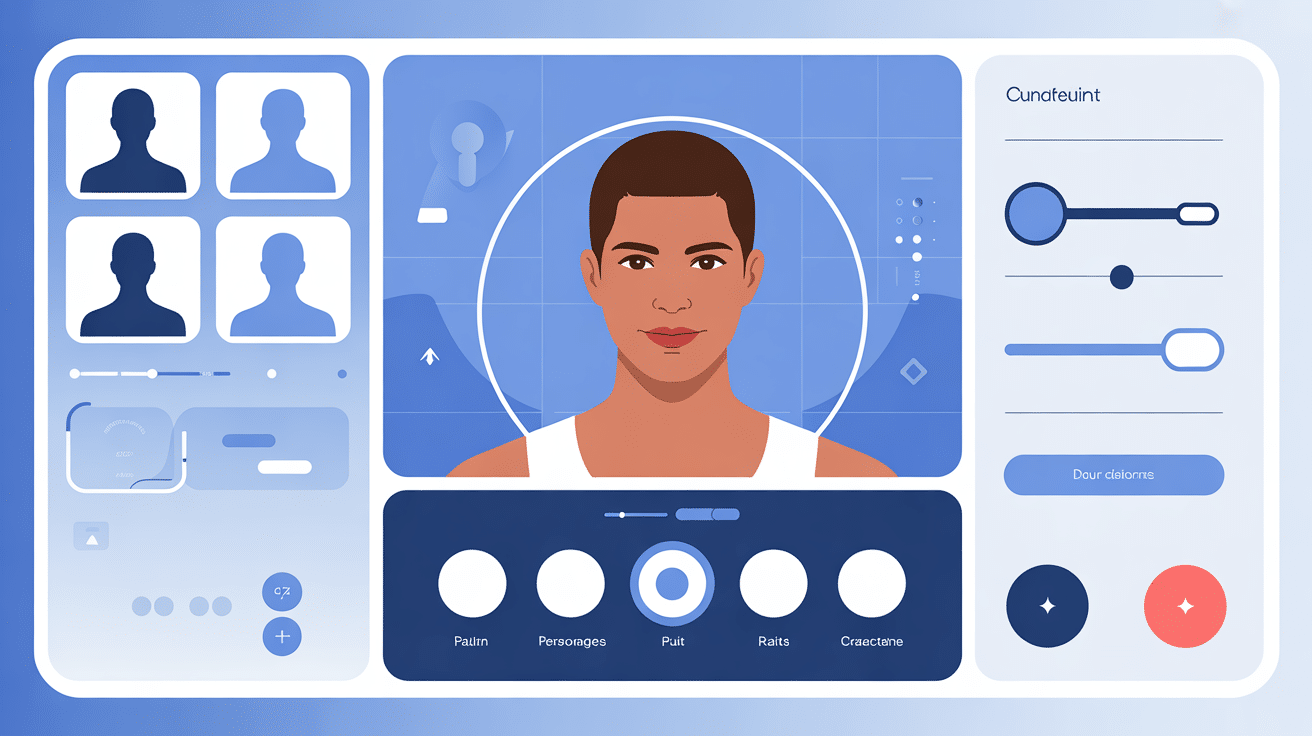 atelier création personnage character ia interface moderne