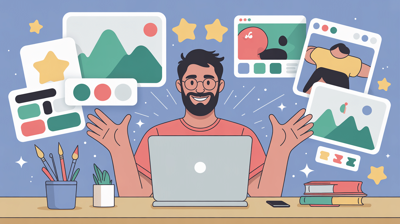 créateur satisfait rendernet ai images flottantes