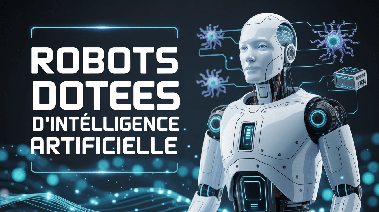 robot intelligence artificielle circuits bleus technologie