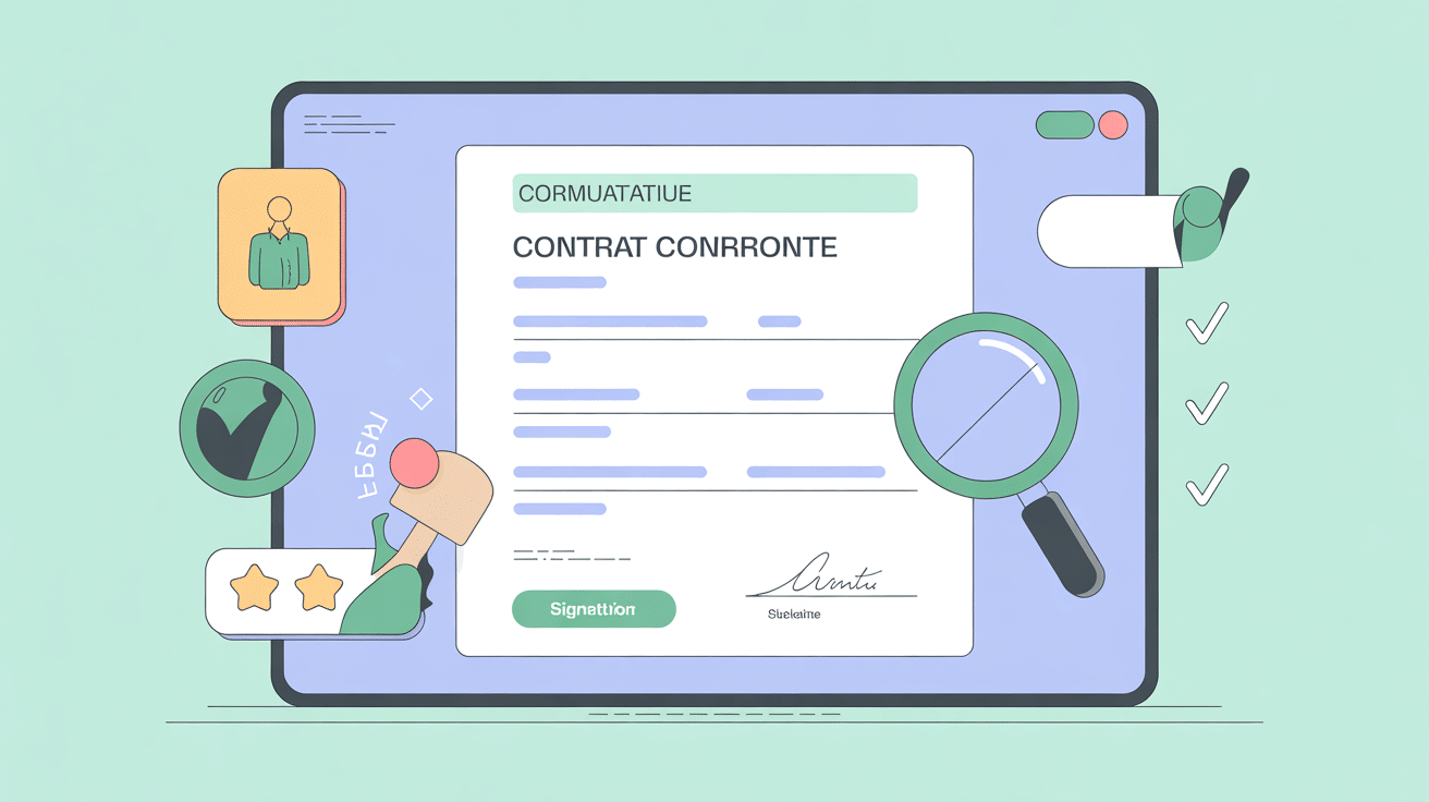 Application site photographie contrat en ligne interface contrat