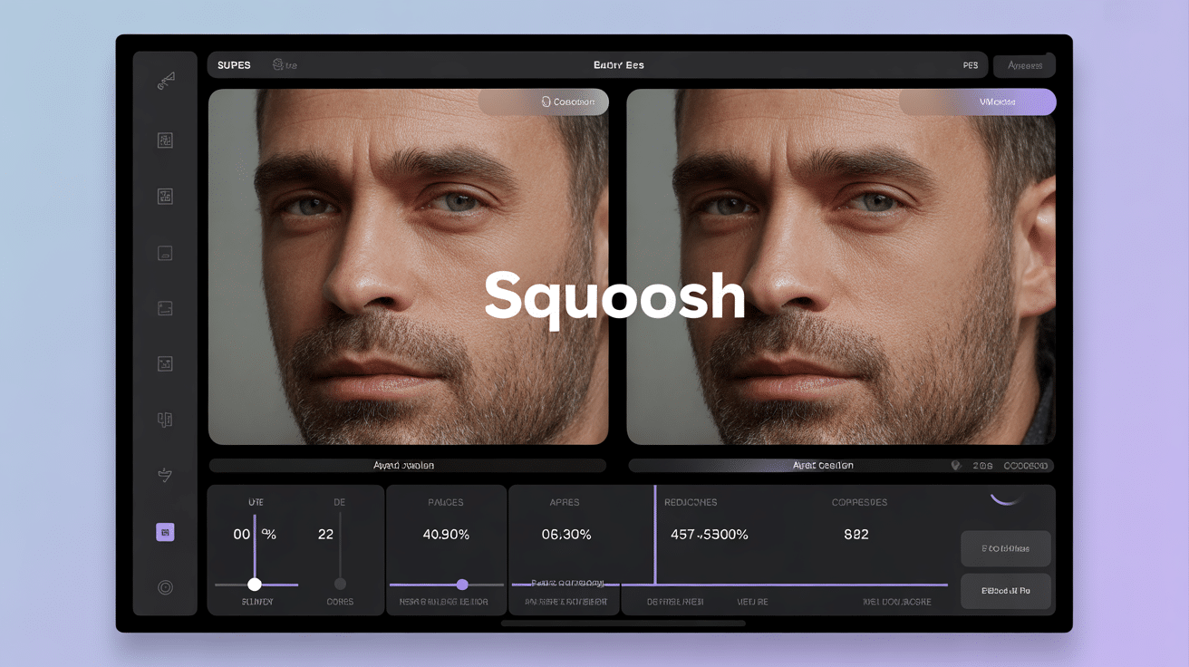 interface squoosh compression images avant apres