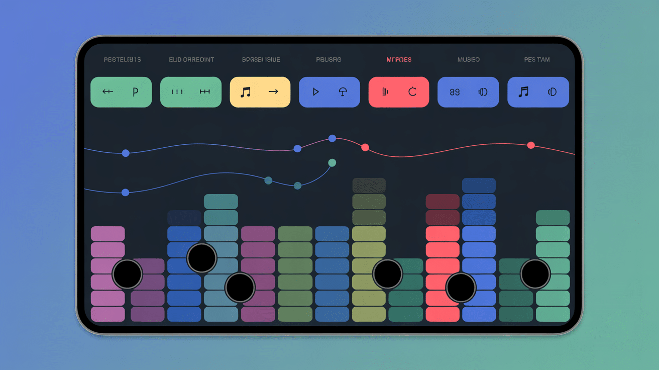 interface musicale suno ia ecran tactile