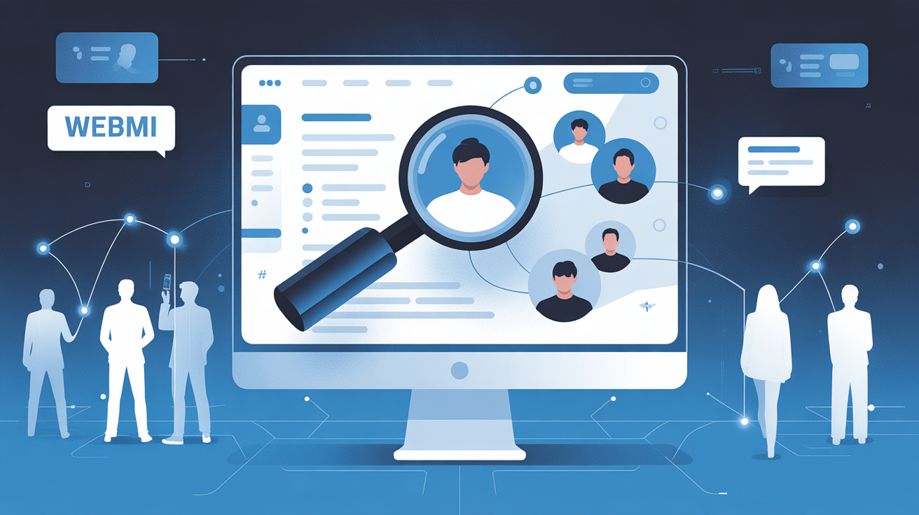 webmii interface profil reseaux sociaux