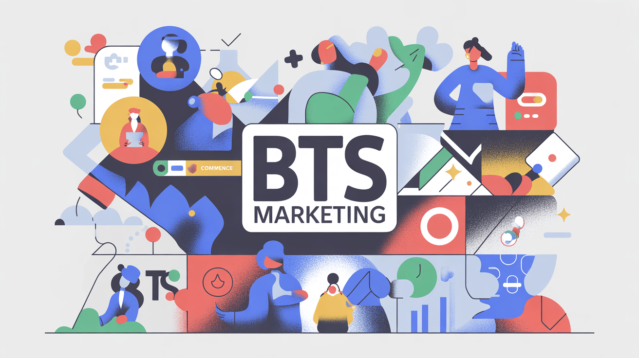 illustration bts marketing domaines digital communication