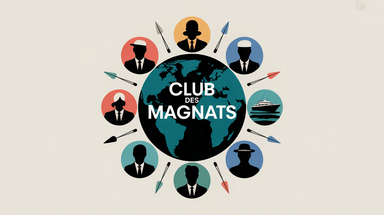 Illustration club des magnats cercle exclusif pouvoir économique