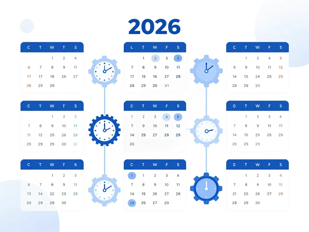 Diagramme calendrier ISO semaine paire 2024
