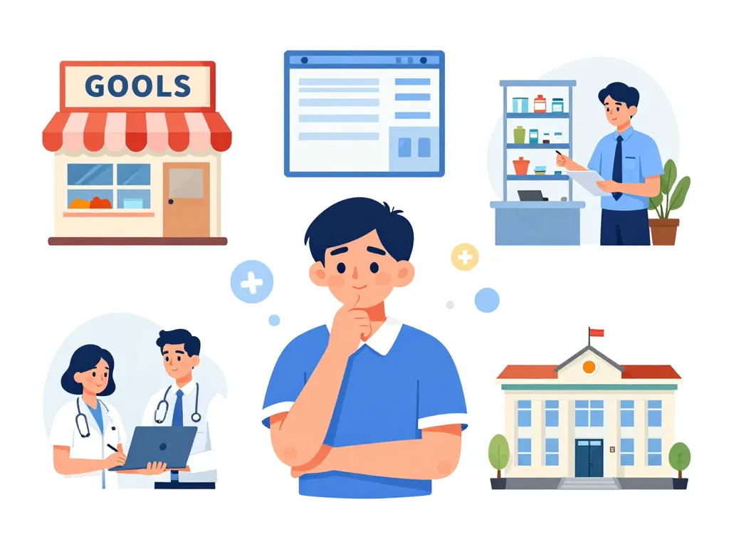 Différents secteurs pour lettre de motivation stage seconde icônes