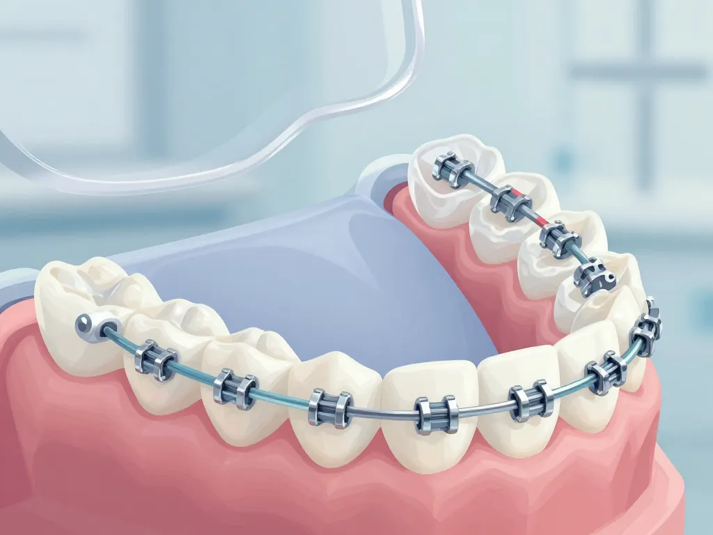Intralignes avec aligneurs transparents et brackets orthodontiques