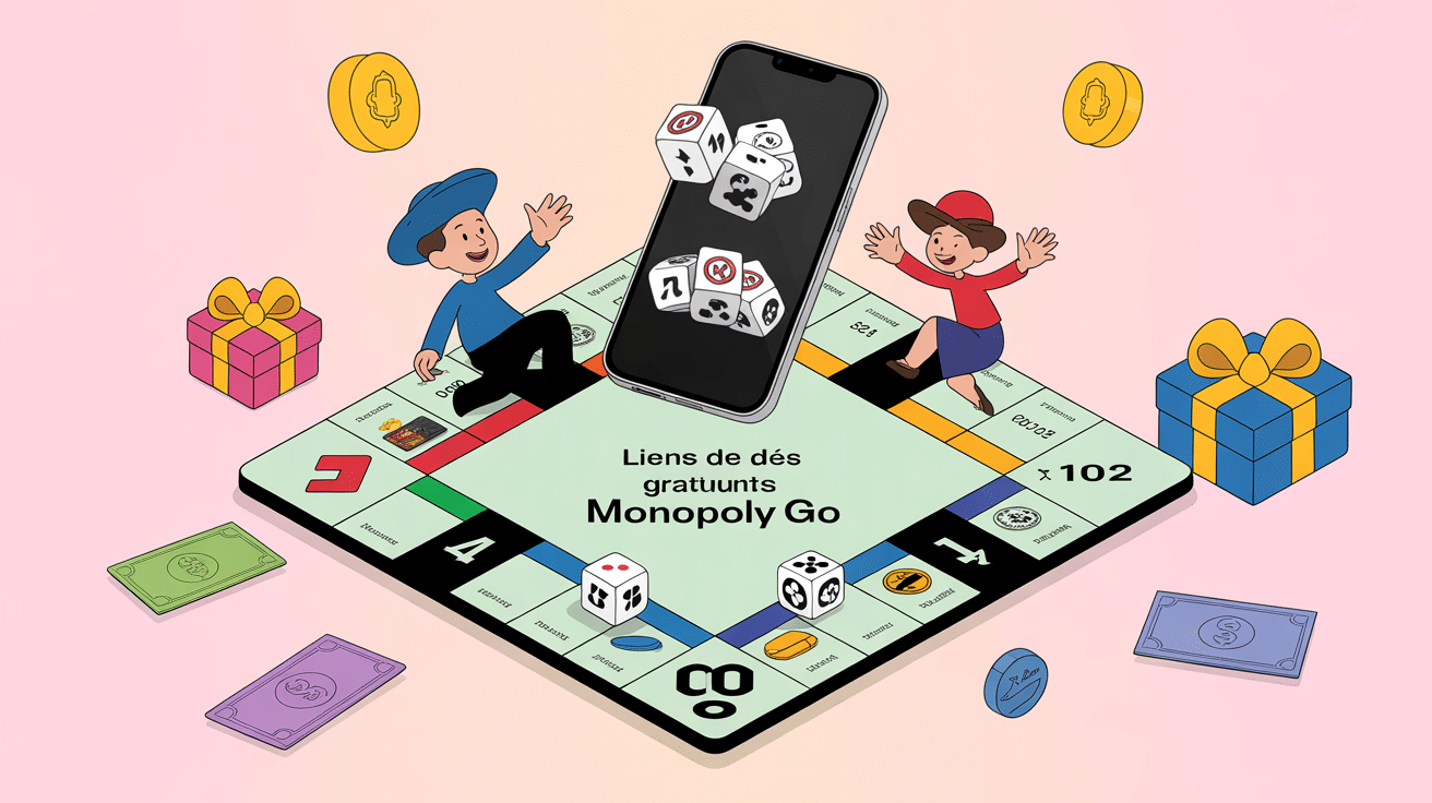 Illustration obtention lien des gratuit Monopoly GO ludique et sûre