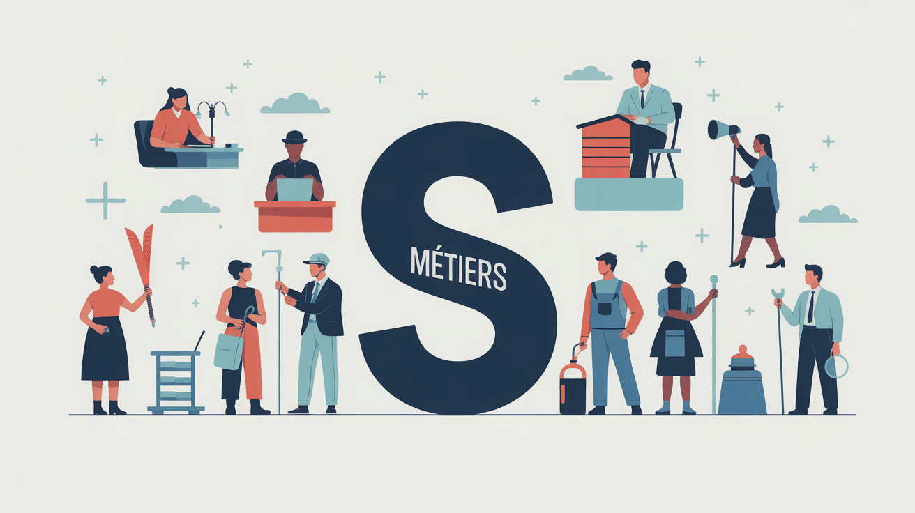 metier en s illustration diversité secteurs