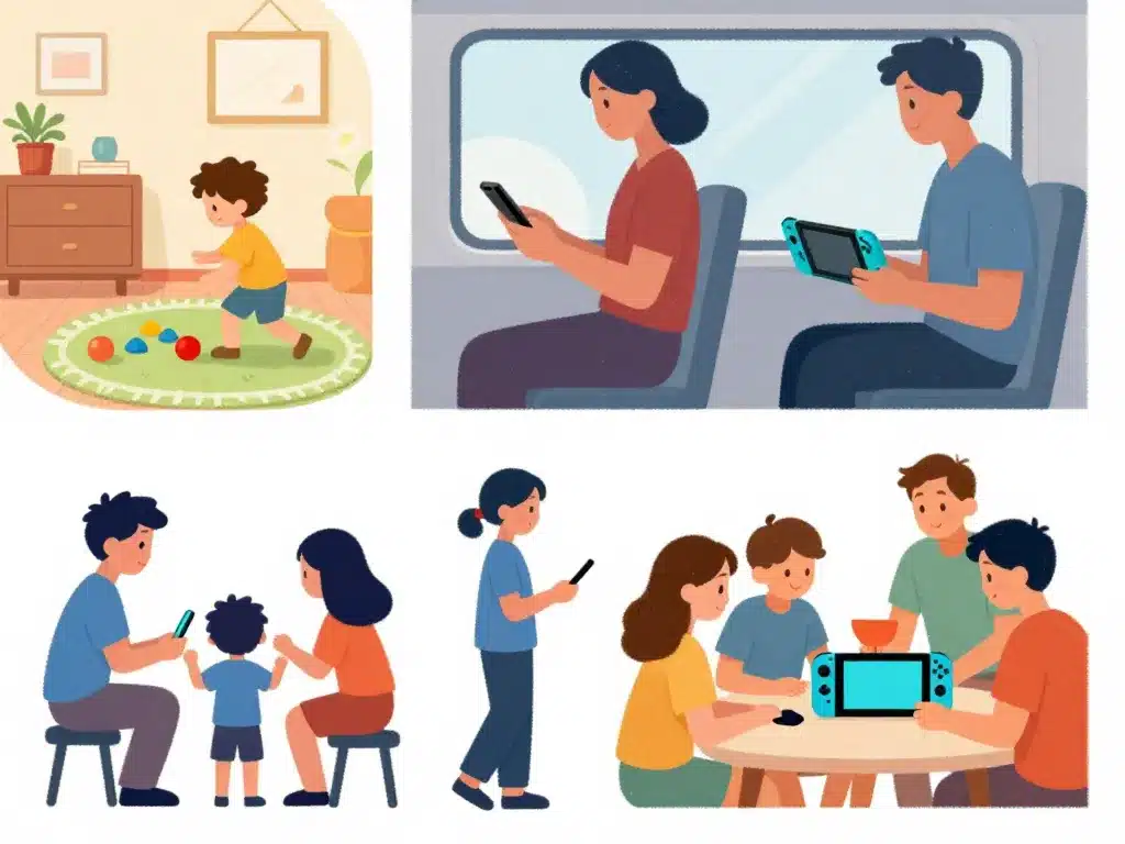 switch lite usage quotidien famille enfants