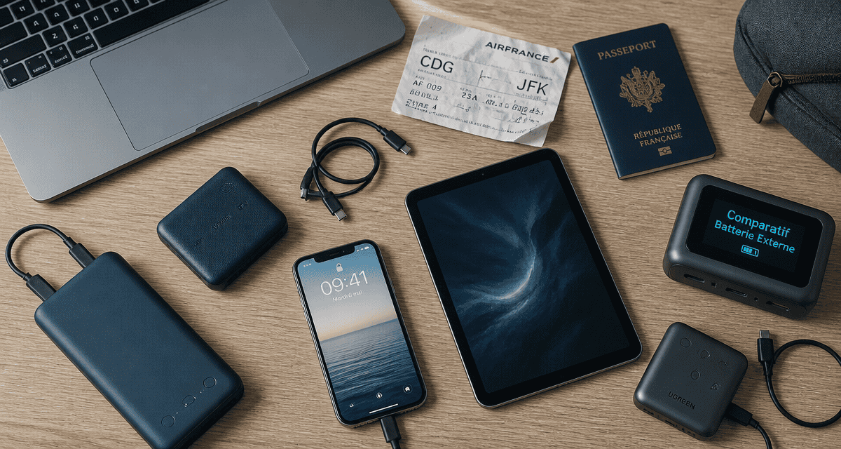 batterie externe comparatif sur bureau nomade