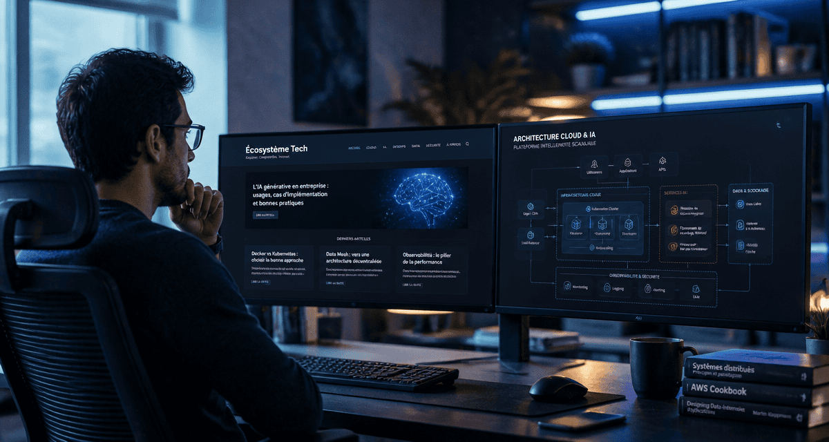 blog technologie bureau écrans cloud IA