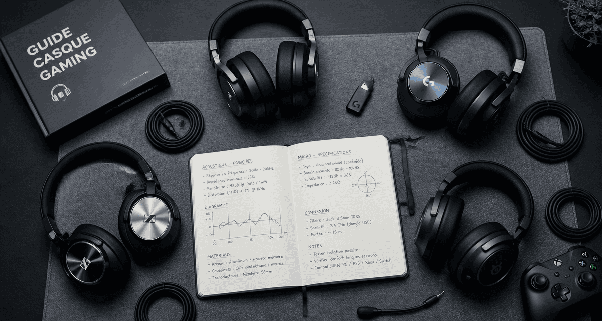 casque gaming comparatif haut de gamme sur bureau