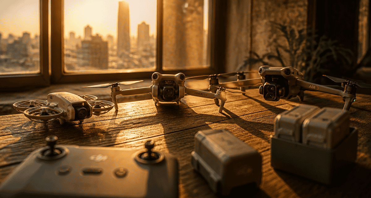 Drone les meilleurs modèles DJI sur table