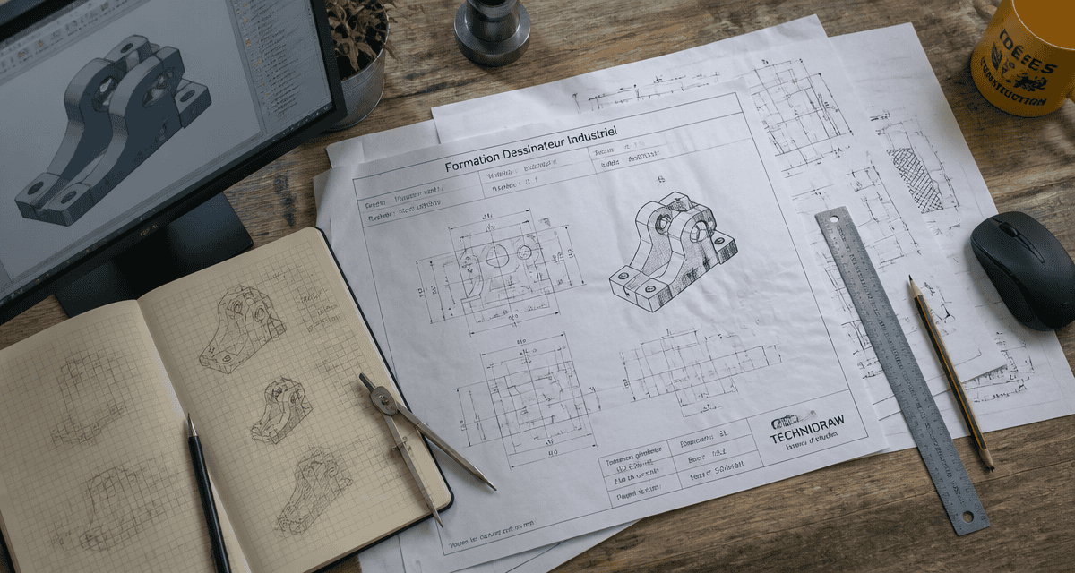 formation dessinateur industriel bureau plans techniques