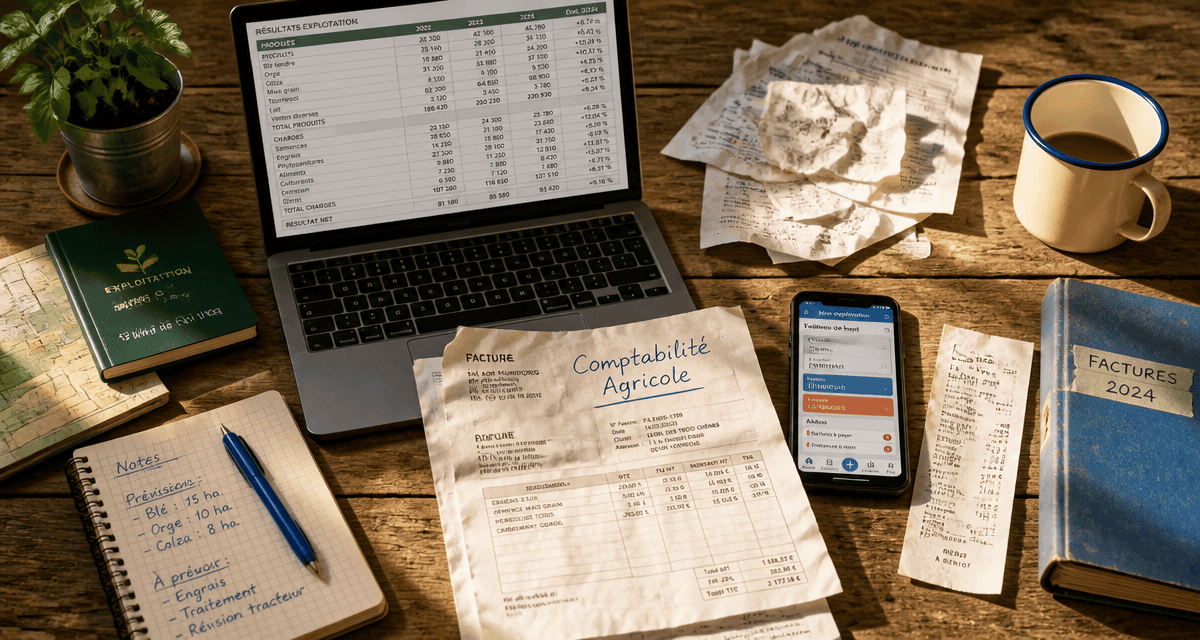 logiciel comptabilité agricole sur bureau agriculteur