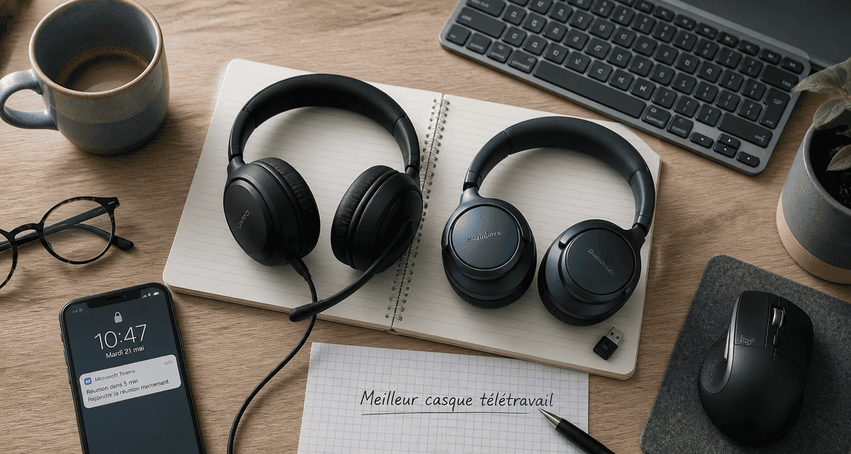 meilleur casque télétravail usb bluetooth sur bureau