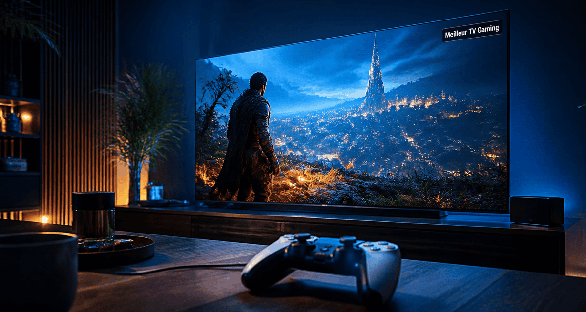 Meilleur TV gaming avec manette PS5 et écran OLED