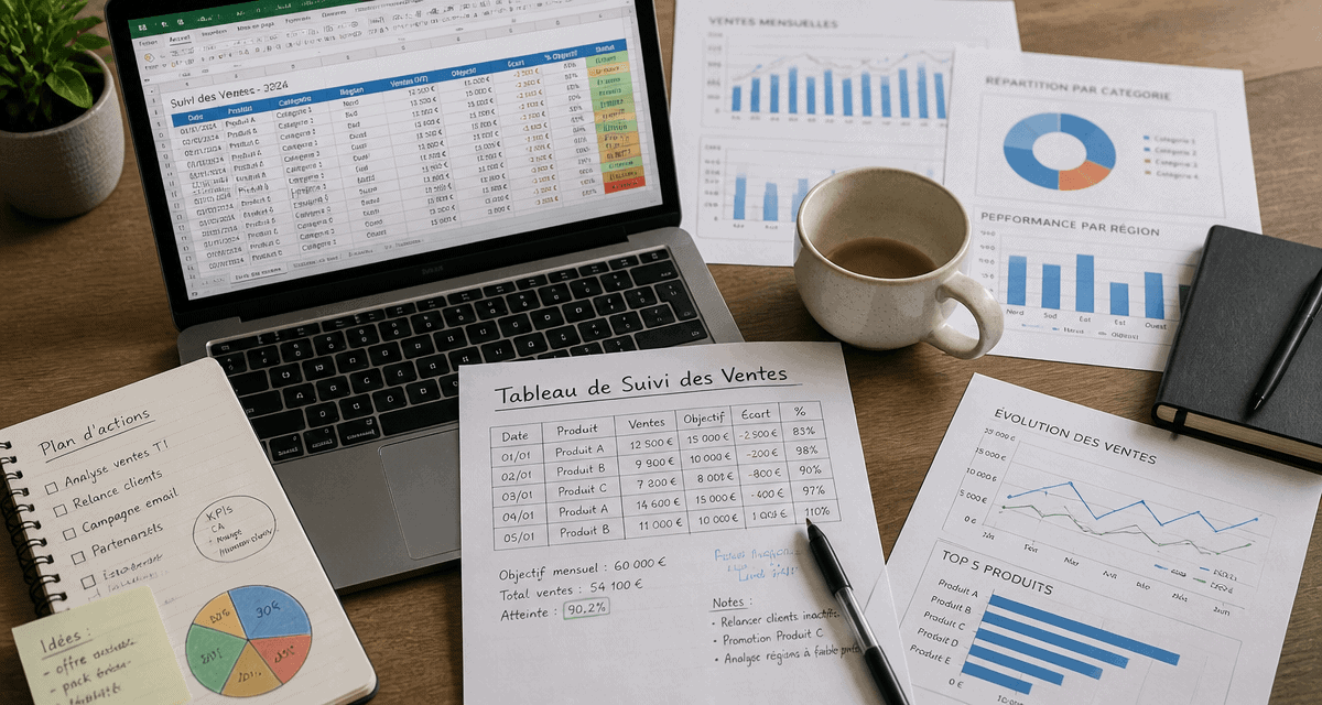 tableau suivi des ventes excel gratuit sur bureau