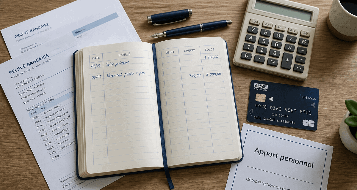 virement compte perso vers compte pro comptabilité carnet et relevés