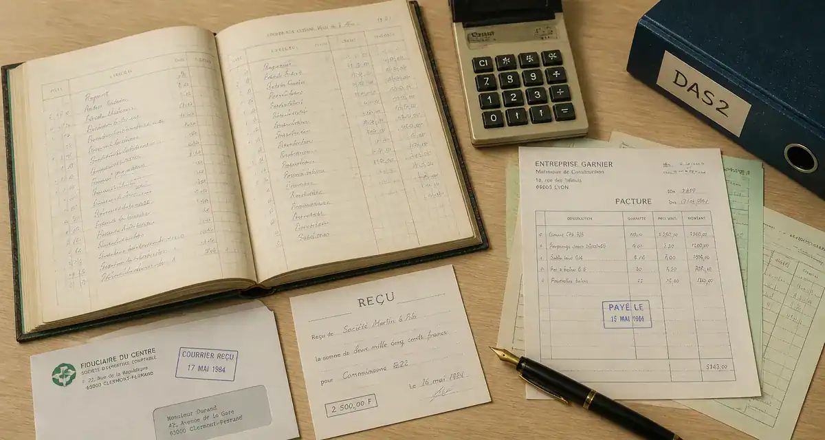 compte comptable commission sur vente registre et calculatrice