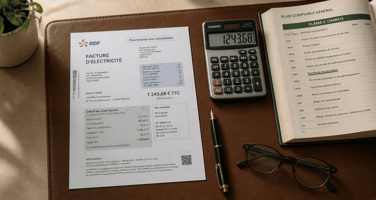 compte comptable electricité facture et plan comptable