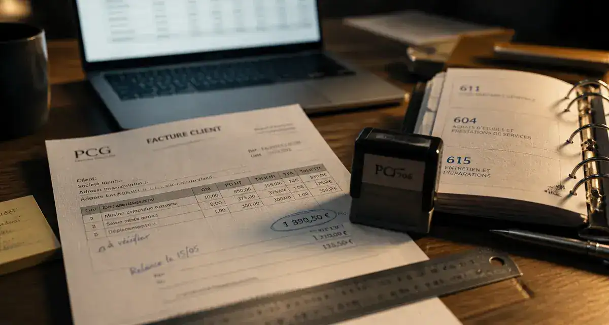 Compte comptable prestation de service : choix 604 611 ou 706