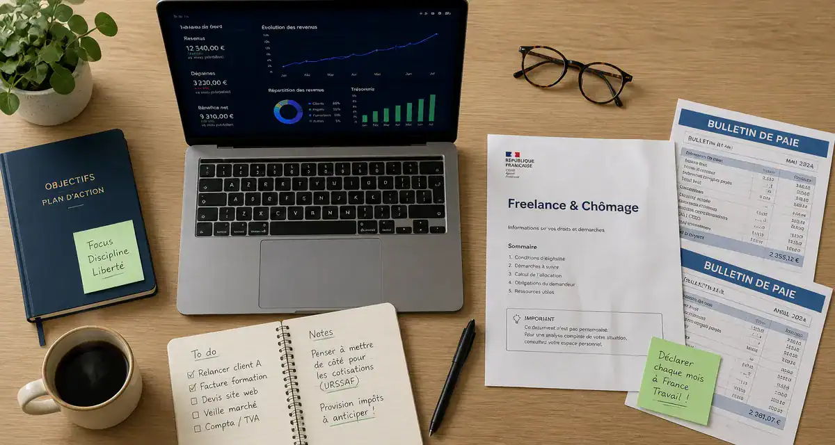 freelance et chomage bureau documents