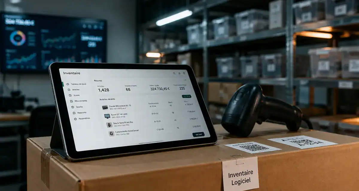 Inventaire logiciel : tablette et lecteur code-barres pour automatiser les stocks