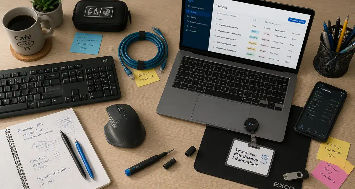 bureau technicien assistance informatique outils