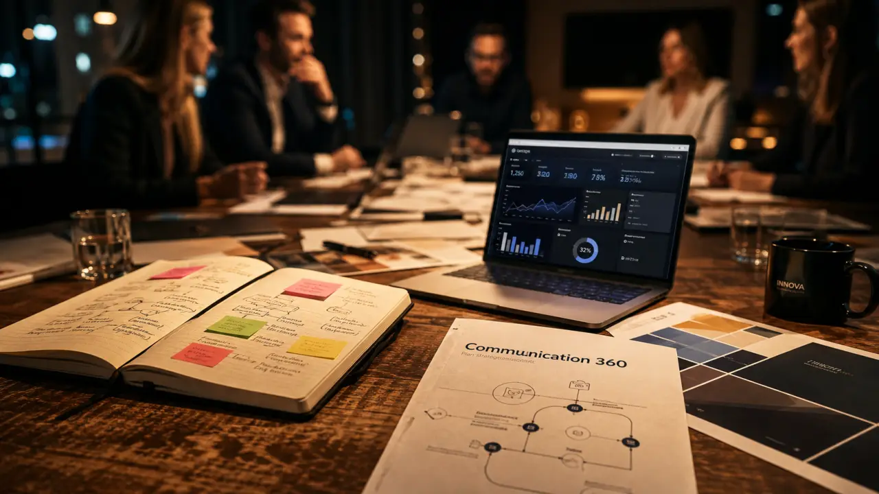 Agence de communication 360 : cohérence et stratégie, équipe et KPI