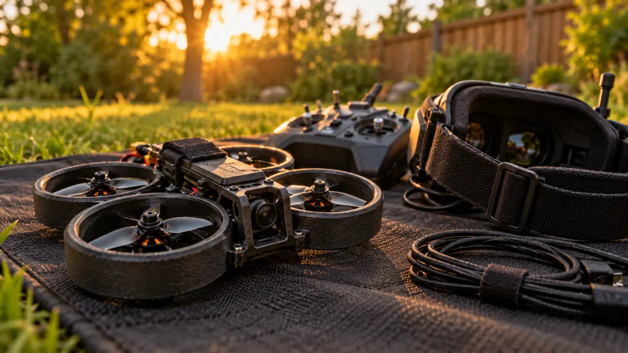 Meilleur drone FPV mini pour apprendre, lunettes FPV et protections d’hélices